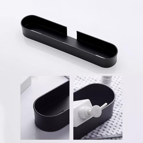 2 Pack Black Shower Caddy with Towel Bar and Organizer