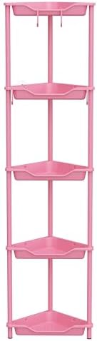 Orimade Rustproof 5 Tier Corner Shower Caddy Organizer Pink
