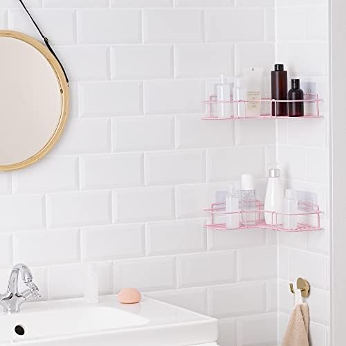 Navaris Self Adhesive Shower Caddy Set of 2 Pink