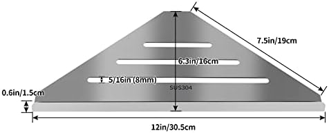 2 Pcs 304 Stainless Steel Corner Shelf with Screws