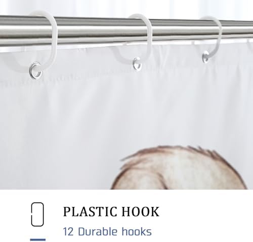 DESIHOM Autumn Stork Bird Shower Curtain Set