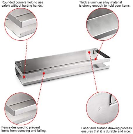 OwnMy Stainless Steel Shower Shelf 16 Inch Silver