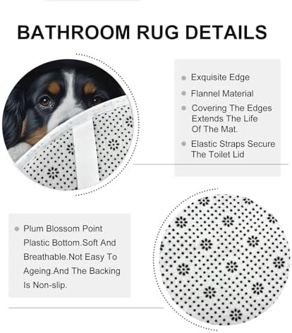 4PCS Halloween Witch Bathroom Set with Non-Slip Rug and U Shape Toilet Lid Cover