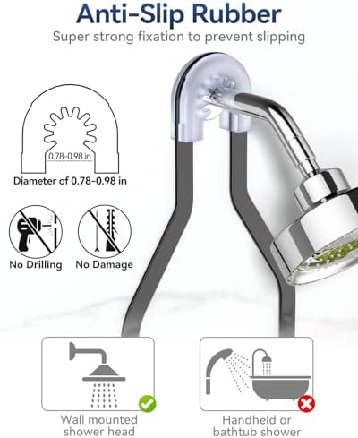 YASONIC Shower Caddy Hanging Organizer with 12 Hooks for Razors and Bath Supplies