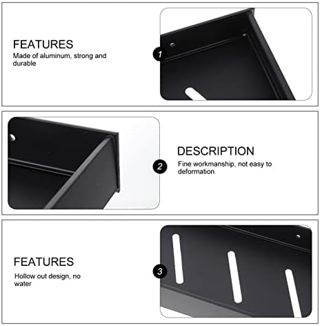 MAGICLULU Black Wall-Mounted Shower Caddy