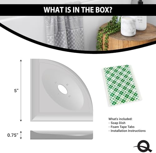 Questech 5 Inch Soap Dish Corner Shelf 1
