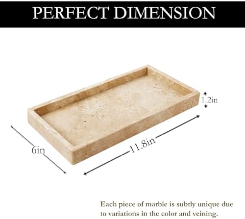 SOLID NATURAL MARBLE VANI TRAY