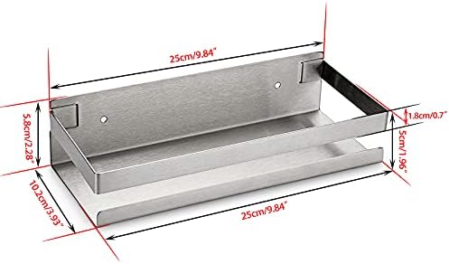 OwnMy 10 Inch Stainless Steel Shower Shelf Silver