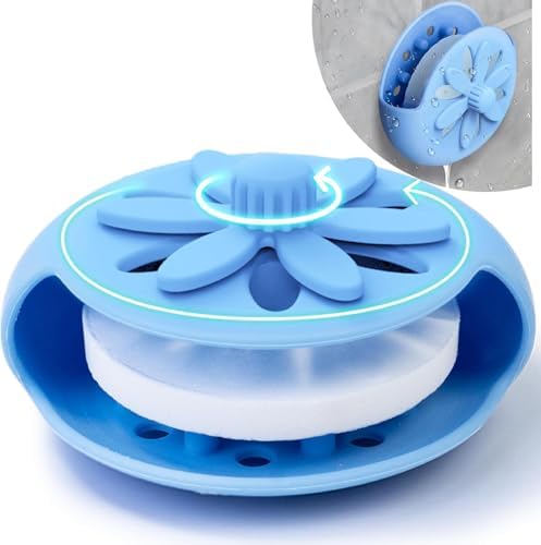 Sharlovly Shower Steamer Tray Blue - Upgrade Shower Steamer Holder with Big Suction Cup