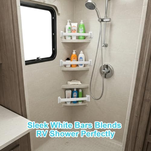 WanDwel Aluminum RV Shower Caddy 3 Pack