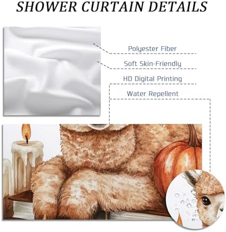 DESIHOM Fall Alpacas Llama Shower Curtain Set 62 Inch