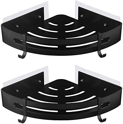 JASTT Corner Shelf Organizer 2 Pack Black