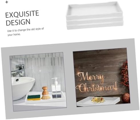 3pcs Thick Bathroom Vanity Tray Organizer for Soap and Perfume