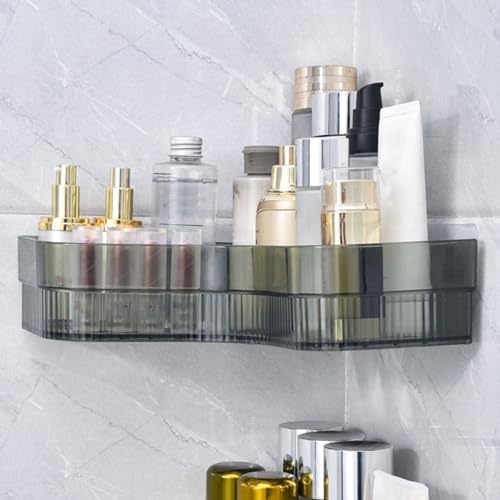 Corner Shower Caddy with Shelves Wall Mounted Plastic Bathroom Organizer