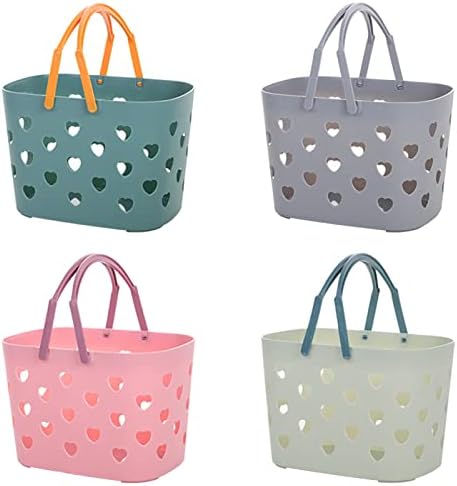 Enforose Plastic Shower Caddy with Handles and Large Capacity