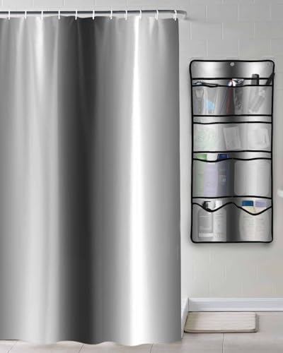 ZFUNCING Shower Curtain Organizer Set with 10 Pockets
