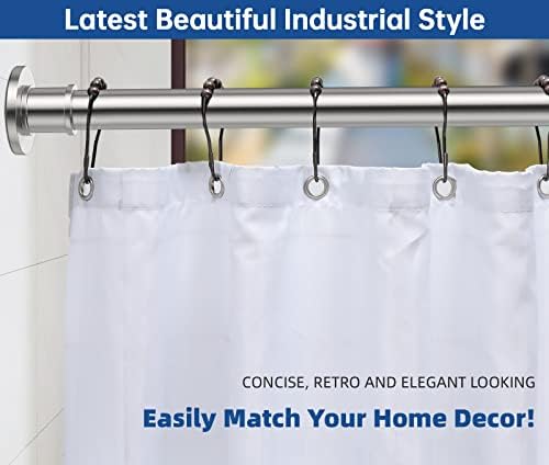 BRIOFOX Adjustable Stainless Steel Shower Curtain Rod 27-43 Inches