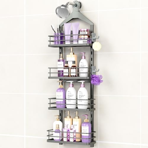 ODesign 4 Tier Adjustable Shower Caddy - Grey