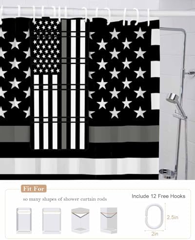 Singingin Waterproof Shower Curtain with 10 Pockets Organizer Set