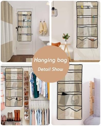 ZFUNCING Shower Curtain Mesh Organizer Set with Hooks