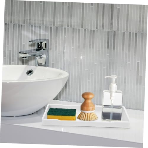 3pcs Thick Bathroom Vanity Tray Organizer for Soap and Perfume