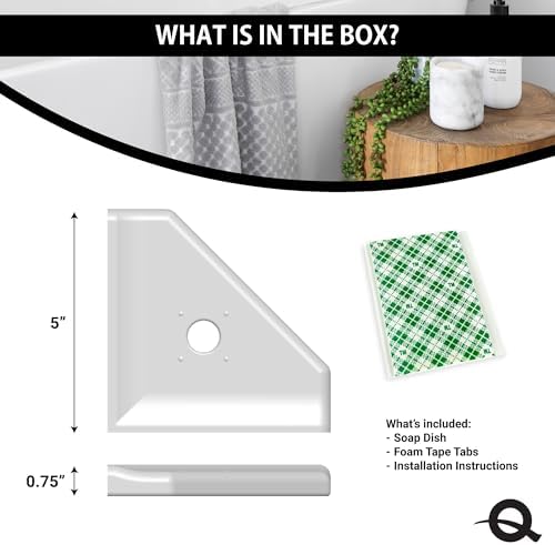 Questech 5 Inch Soap Dish Corner Shelf