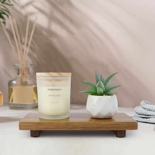 ZOVANO Small Tray Pedestal Stand - Waterproof Wood Display Riser