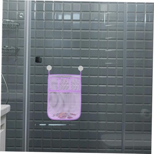 ERINGOGO 2pcs Violet Mesh Shower Caddy Tub Holder Organizer