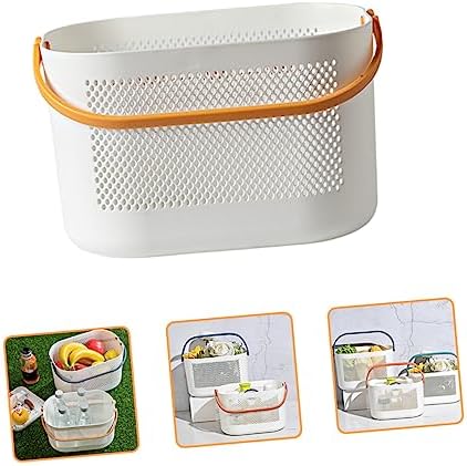 Cabilock Plastic Storage Basket for Kids Orange 150 Capacity