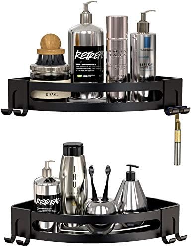 Bakzon Corner Shower Caddy 2 Pack Black