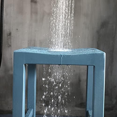 Portable Wooden Shower Bench Seat with Storage Shelf