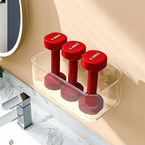 CGBE 2 Pack Cabinet Door Organizer Clear Shower Shelves with Strong Adhesive