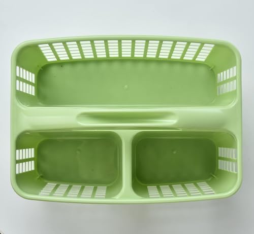 Portable Shower Caddy Basket with Handle and Compartments - 2 Pcs