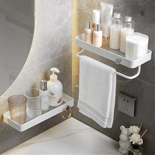 Acrylic Shower Caddy with Hook 30cm Floating Shelf for Bathroom Storage and Display