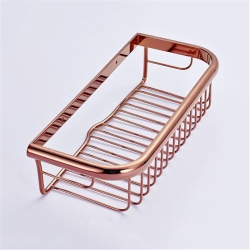 Stylish Rose Gold Copper Shower Caddy with Storage