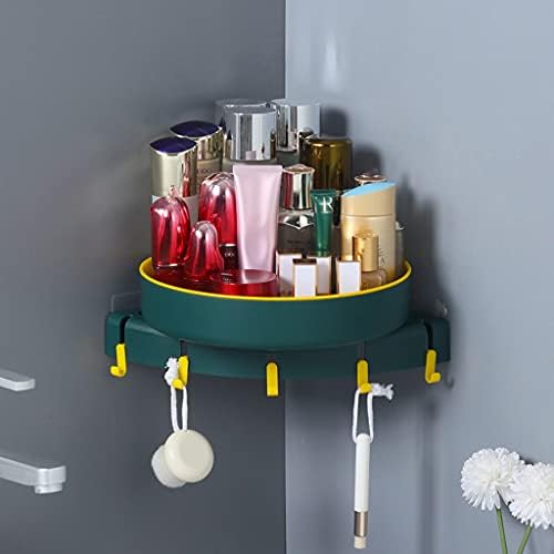 Corner Shower Shelf Rotating Storage Rack Organizer Green