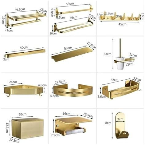 Stainless Steel Towel Rack with Toilet Brush Holder and Paper Towel Storage