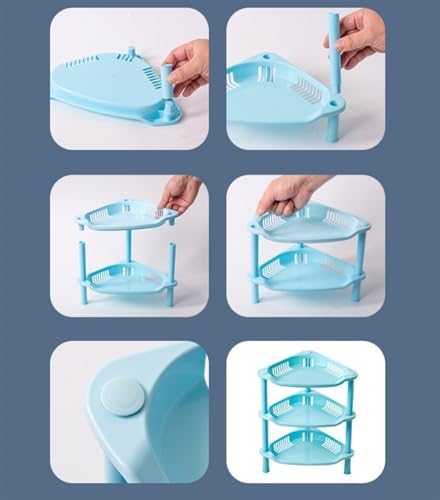 Corner Shelf Stand Shower Organizer 4 Tier Plastic