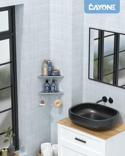 DAYONE 2 Pack Corner Shower Shelves 10 Inch Chrome