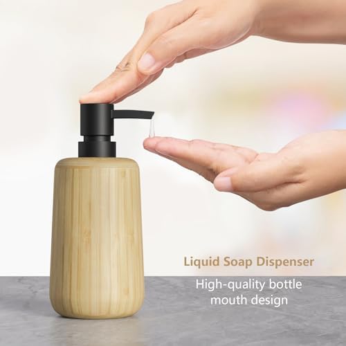 Asashizen Bamboo Bathroom Accessory Set 4PCS