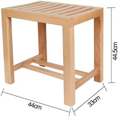 Solid Wood Spa Bench Seat Stool Foot Rest Storage Shelf