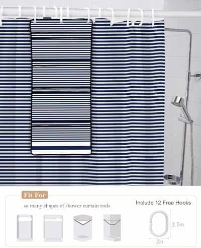 Shower Curtain Organizer Set with 10 Pockets and Waterproof Design