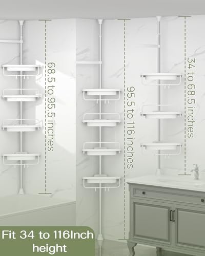 ALLZONE Rustproof Shower Caddy Corner Organizer
