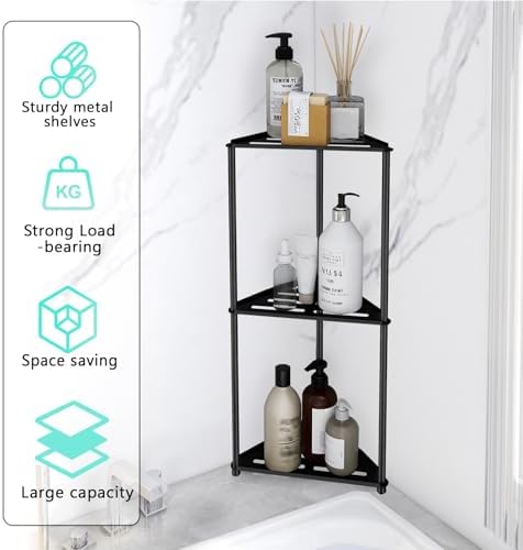 XEENEW Standing Shower Caddy Corner 3 Tier Stainless Steel Organizer