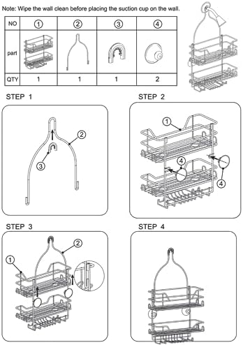 KeFanta Shower Caddy Over Head Storage Organizer