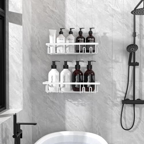 2025 New Adhesive Shower Caddy 2 Pack White