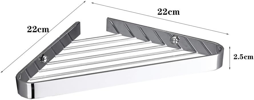 Triangle Metal Shower Shelf Corner Organizer 6 Colors Silver