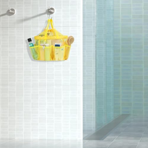 F-color Mesh Shower Caddy with Drawstring and 7 Pockets