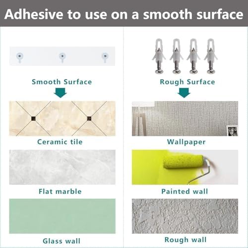 Bakzon Acrylic Shower Caddy 2 Pack Self Adhesive Wall Storage Organizer