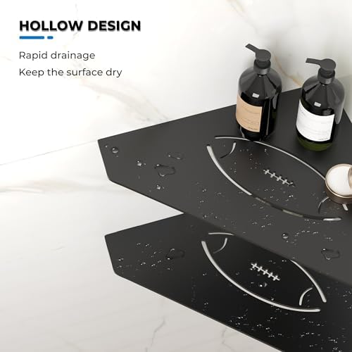 FerdY 2-Pack 10 Inch Matte Black Shower Caddy